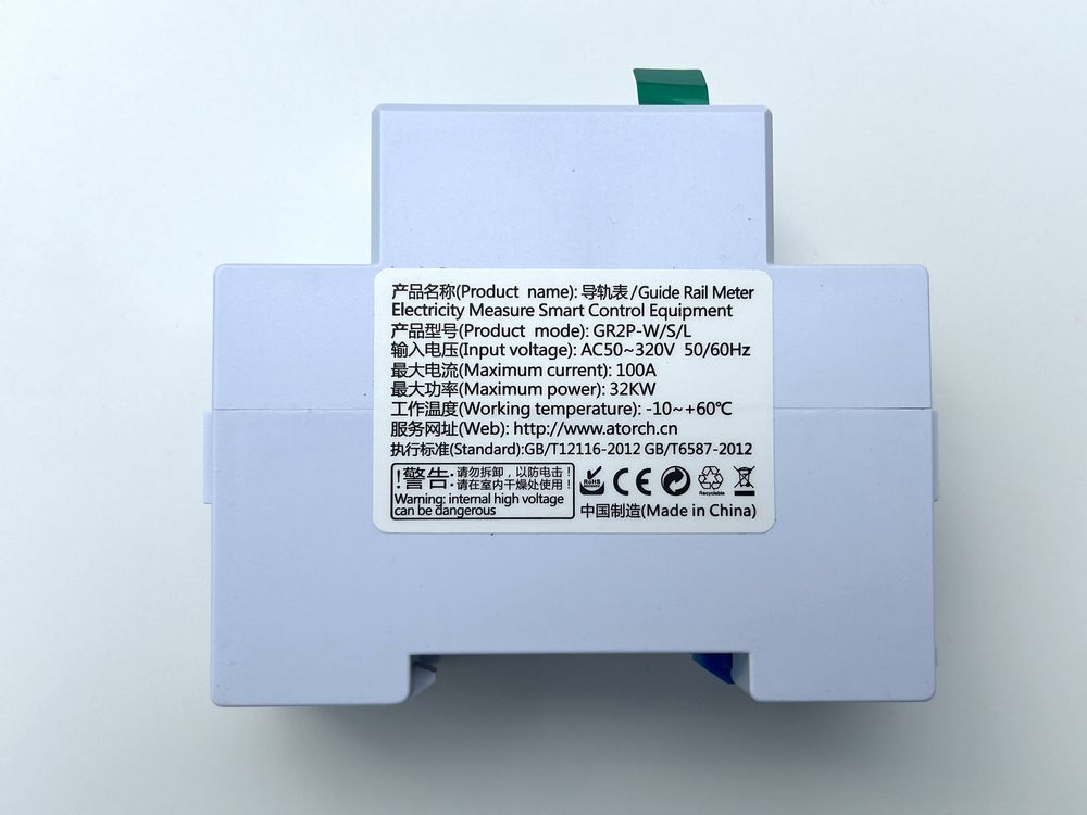 Умный счетчик WiFi на DIN рейку 100A Atorch GR2P GR2PW GR2PWS Ватметр