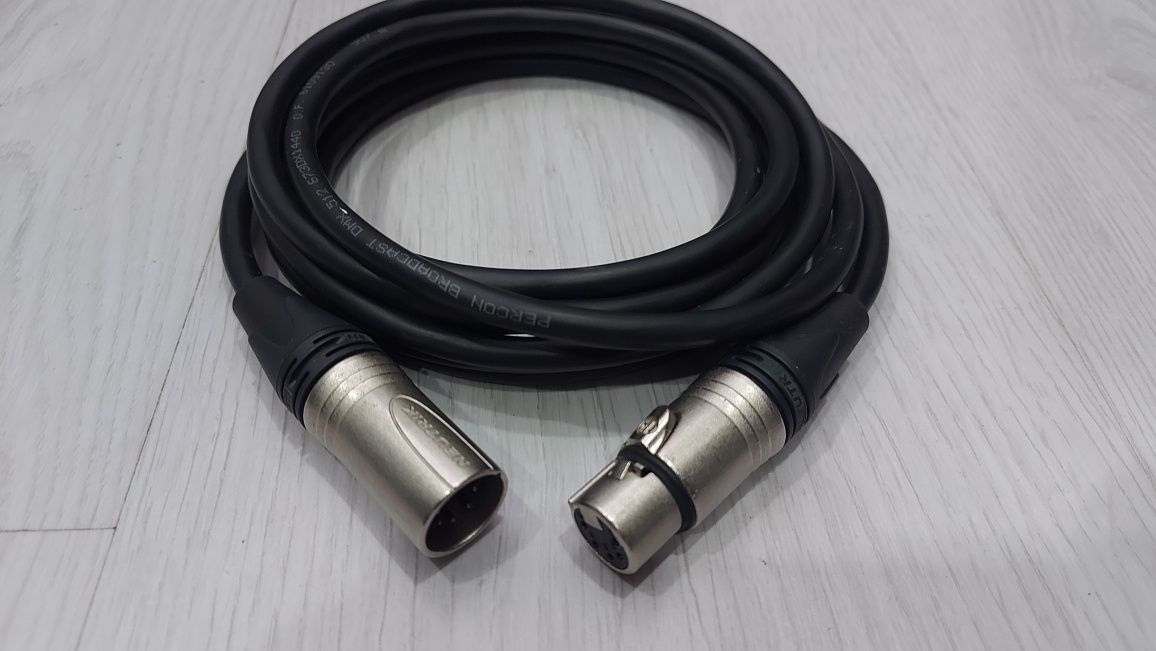 Cabo DMX 5 pinos 3M Neutrik
