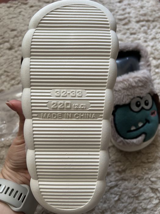 Теплі тапки, дитячі тапочки, тапки в садок