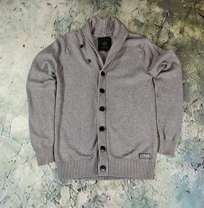 Elegancki Kardigan Męski Jack & Jones Premiu M kołnierzem Stan Idealny