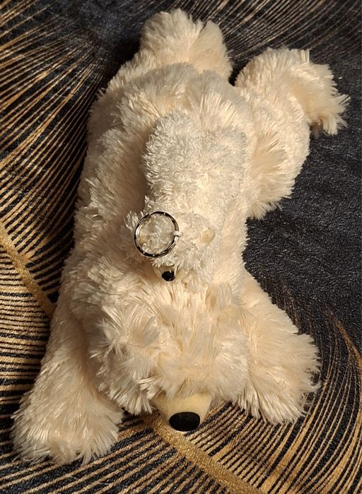 Zestaw maskotka i brelok śpiący miś polarny Actimel dla kolekcjonerów