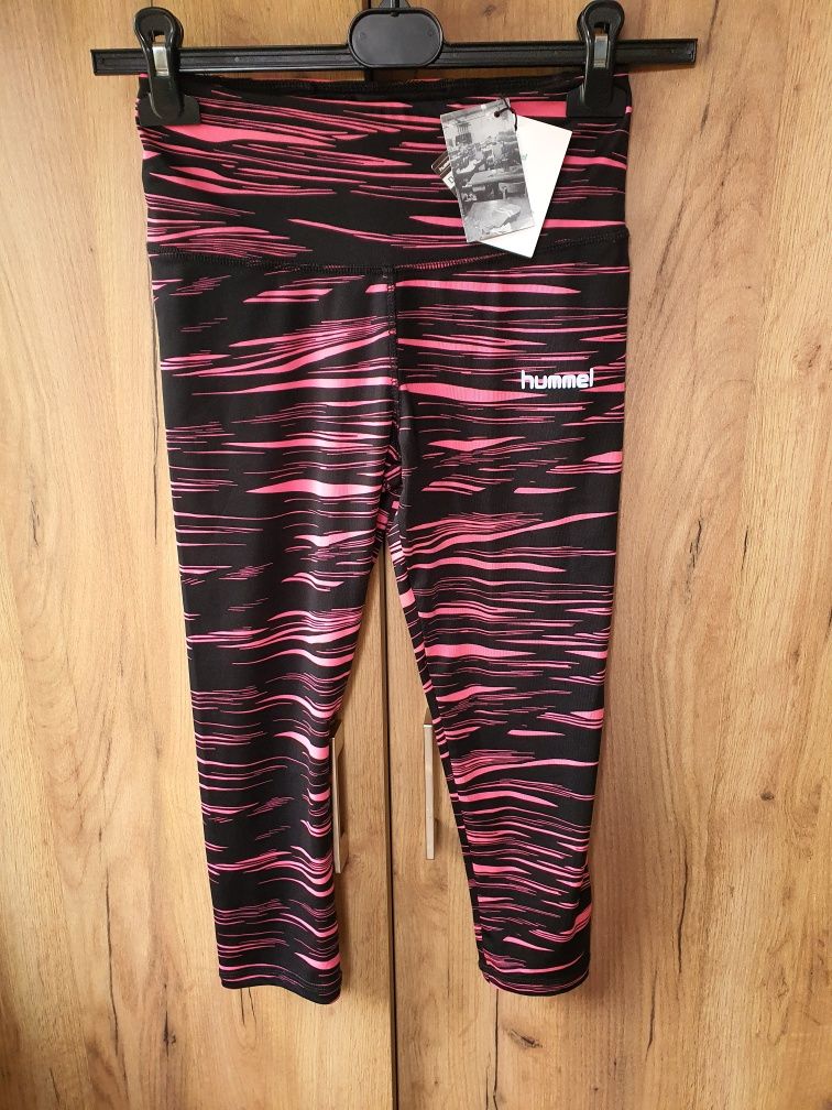 Legginsy 3/4 Hummel, rozmiar XS, nowe z metką, system dryzone. Wymiary