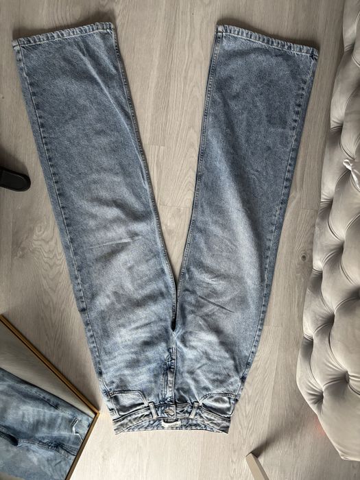 Jeansy dzwony wysoki stan 36