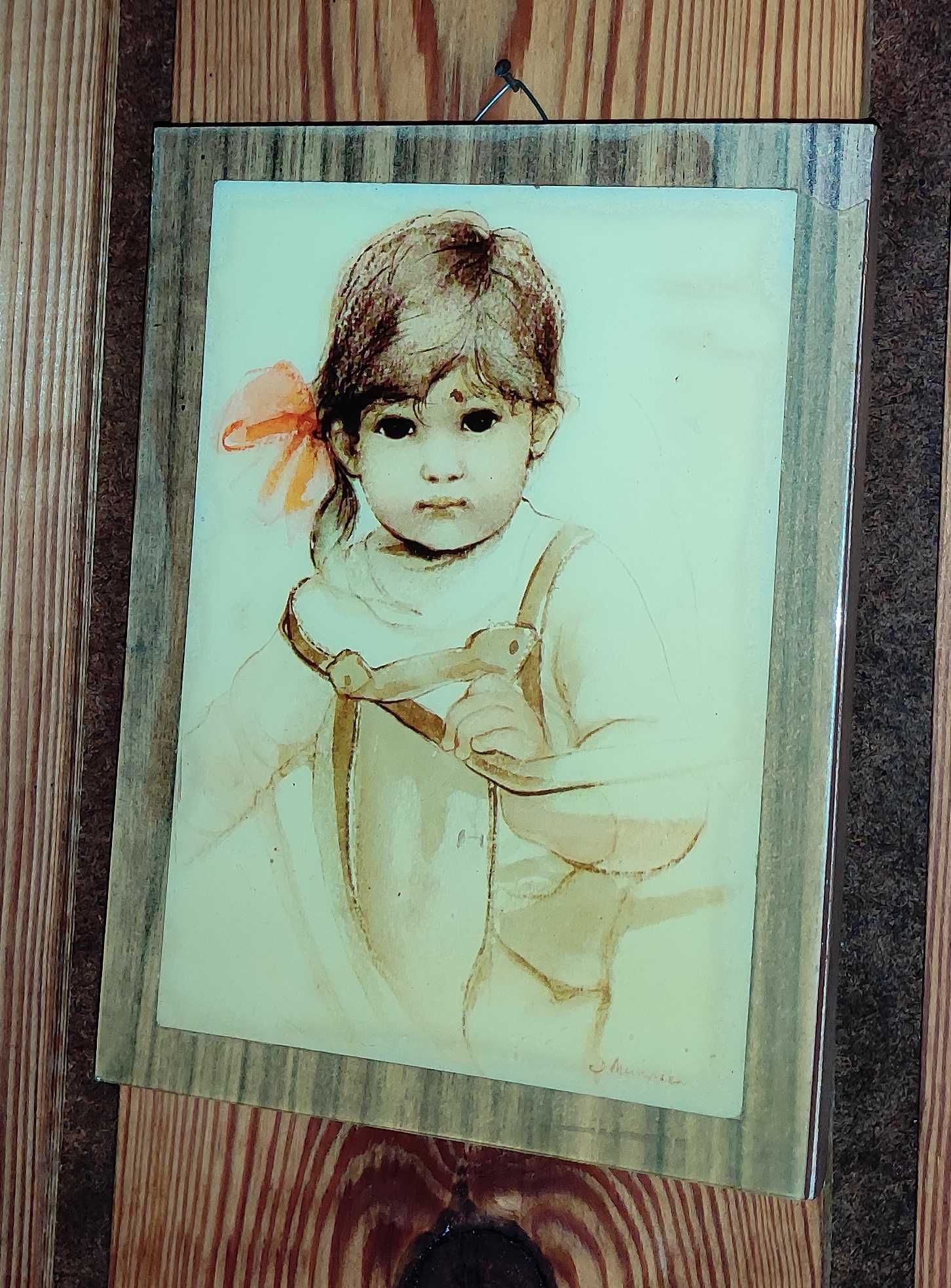 obrazek z dziewczynką- D. Muszyńska - Zamorska lata 70 rzadka