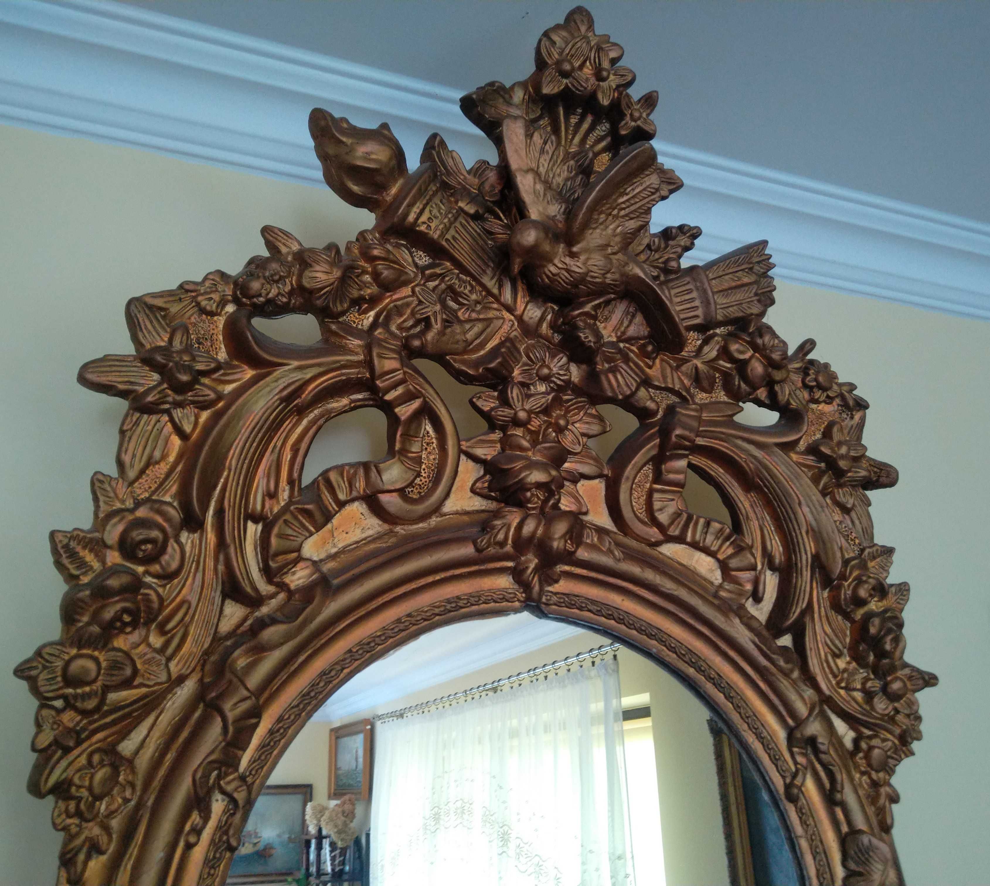 Stare lustro w stylu pałacowym. Duże (175 cm x 80 cm).