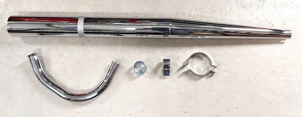 Wydech Tłumik Kolanko MZ TS 150 Nowy !! Polska Produkcja kpl