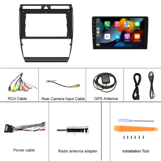 Rádio 9" Android 13 Audi A6 1997 a 2004 GPS Wi-Fi Bluetooth NOVO