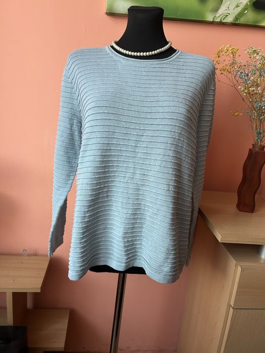 Bluza błękitna damska w prążek L 40 Micha