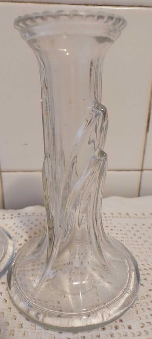 Porta velas antigos em vidro