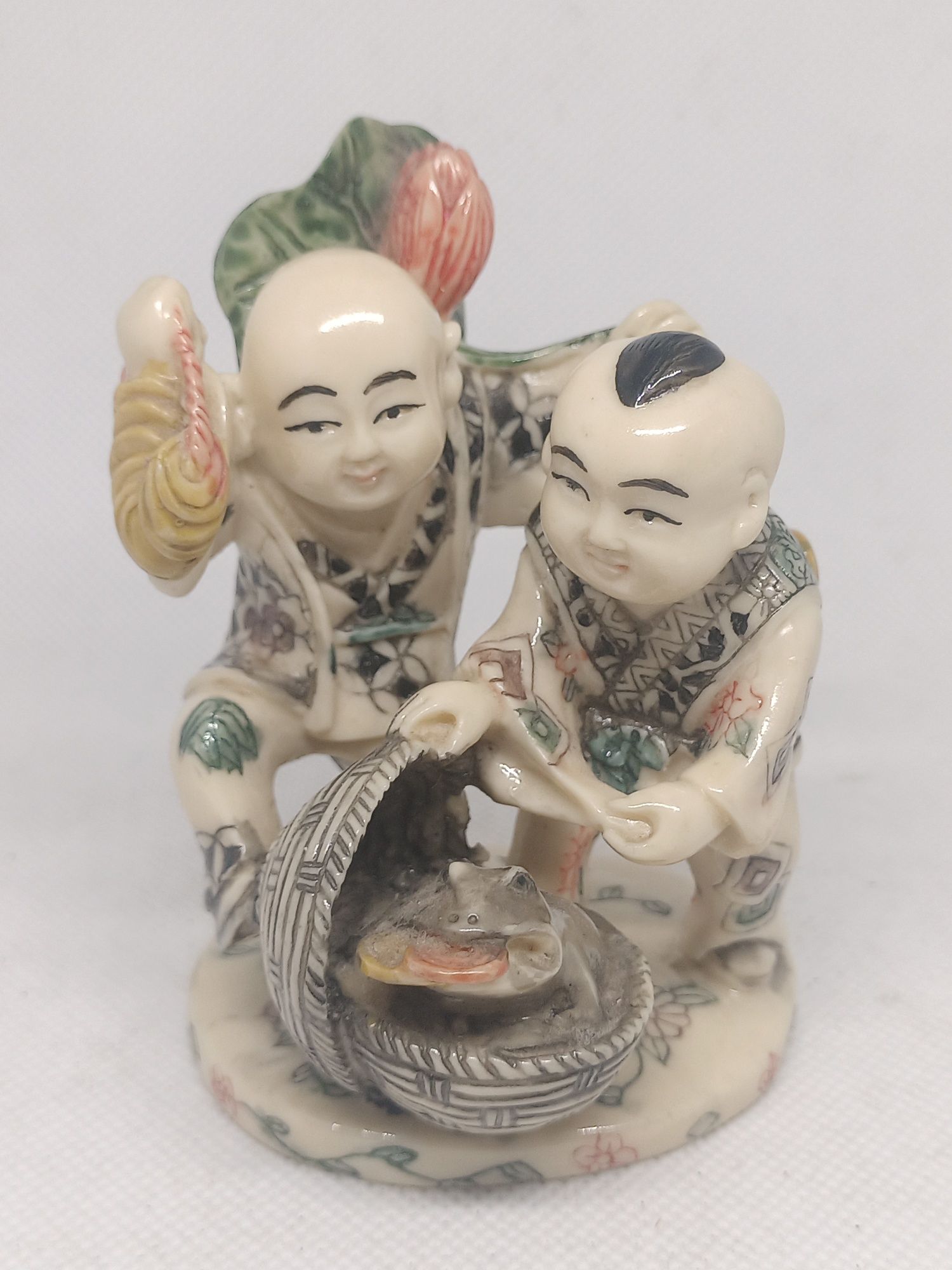 Okimono de camponeses chineses