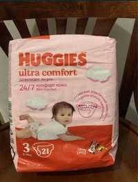 Памперсы Huggies 3 ultra comfort 21шт для девочек