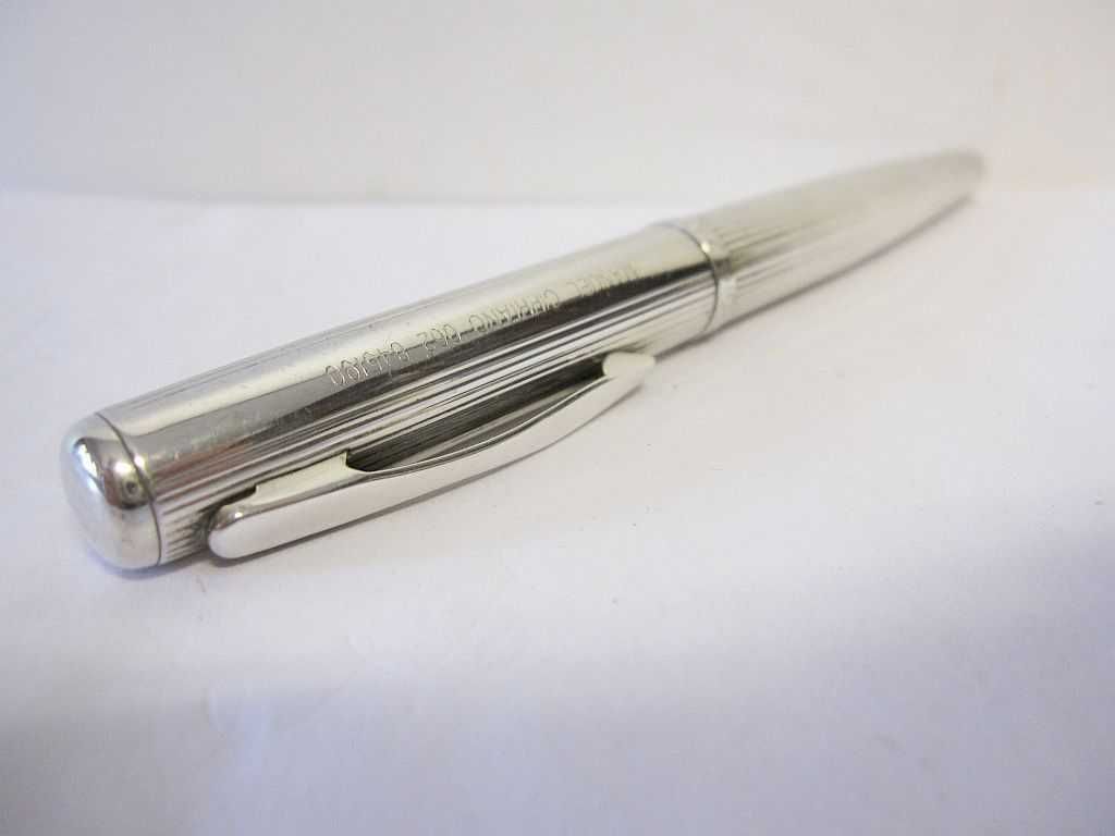 vintage caneta de tinta permanente  Sergio Zatti com banho de prata