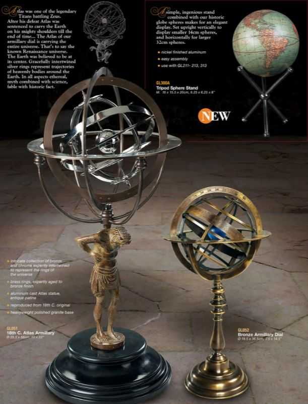 Rzeźba / Globus - AuthenAuthentic Models GL051 - Atlas Armillary