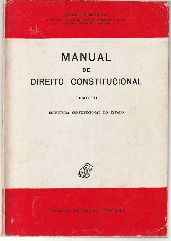 Manual de Direito Constitucional – Tomos I, II e III-Jorge Miranda