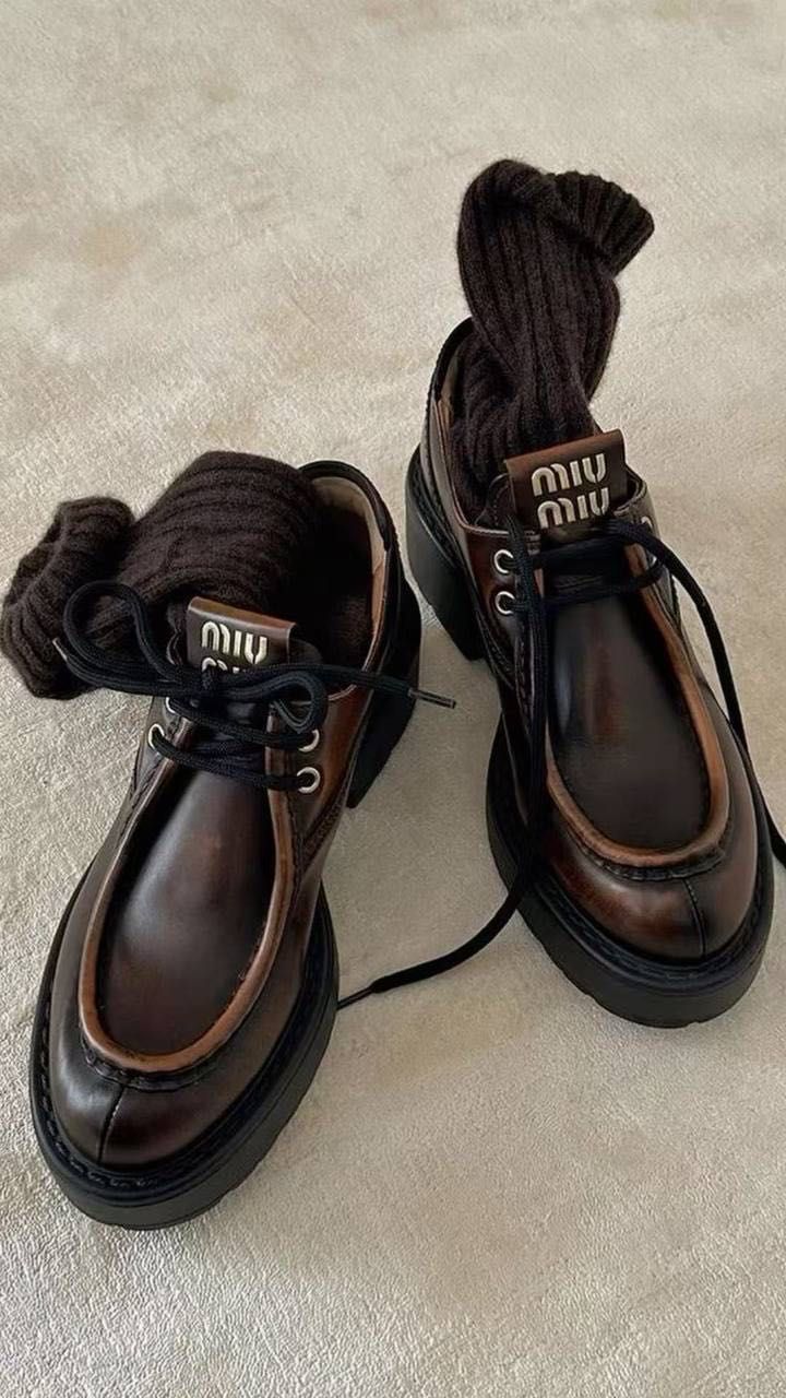 Luksusowe Mokasyny skórzane Miu Miu! Premium gatunek 36-42