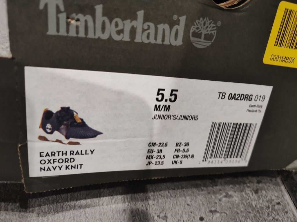 Buty chłopięce Timberland Oxford Earth rally 38 nowe