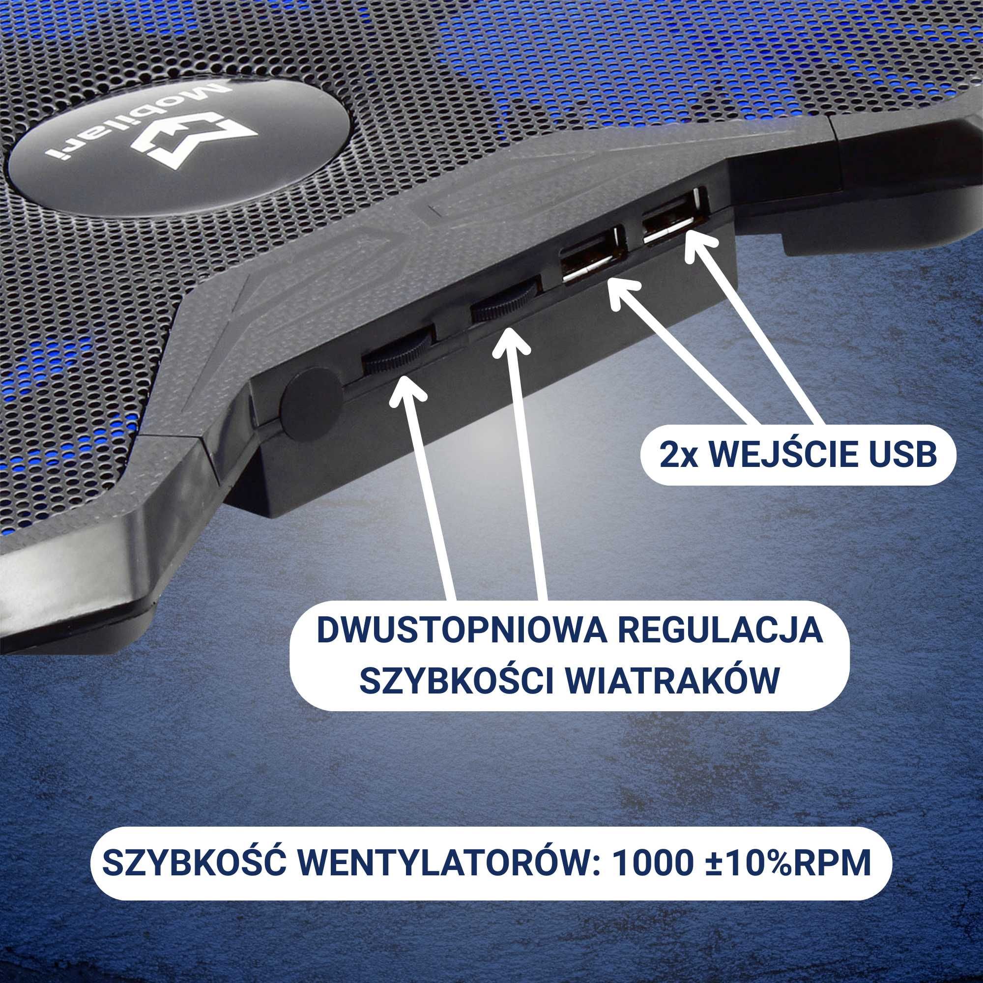 PODSTAWKA podkładka CHŁODZĄCA pod laptop-a 12-17'' 4x WENTYLATOR