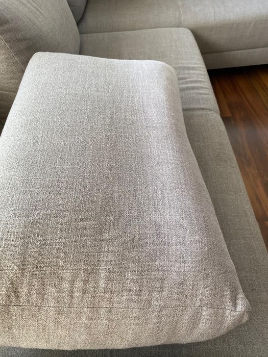 Sofa rogówka rozkładana szara Agata poduszki r