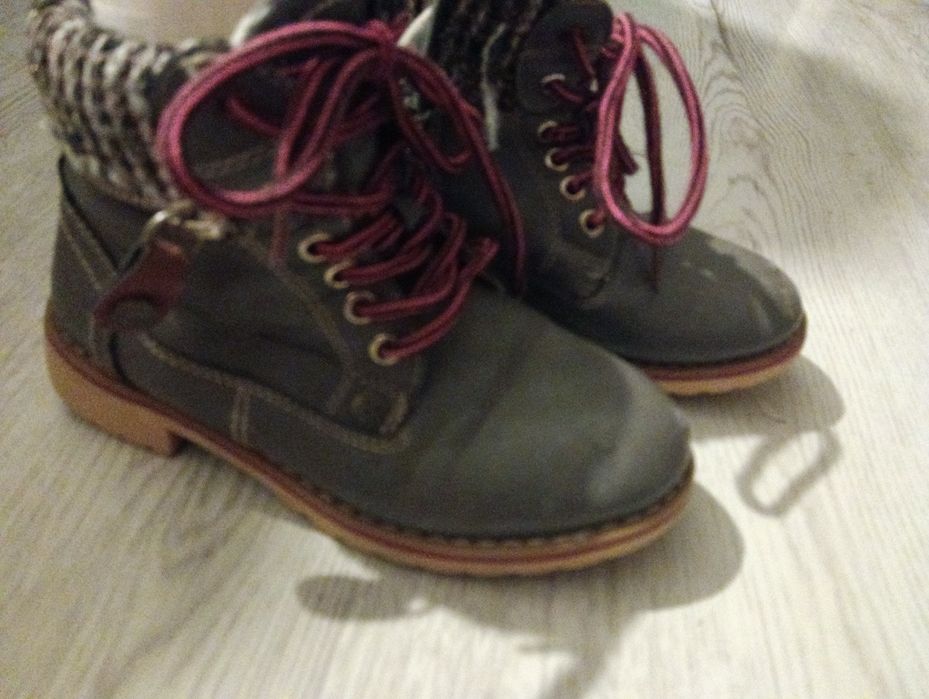 Buty zimowe skórzane r 30 uszkodzony zamek