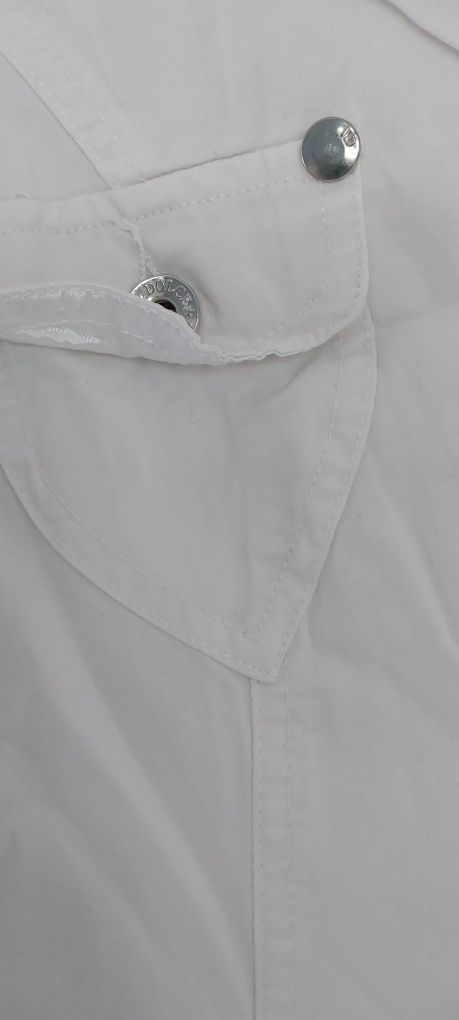 Bialy kombinezon sukienka dżinsowa jeansowa  vintage spodnica i bluzka