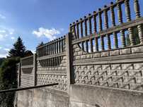 przęsła betonowe, betonowy płot
