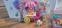 Enchantimals 2 lalki wózek i dodatki