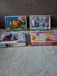 Puzzle 30 elementów/ barbie/ my little pony/ frozen