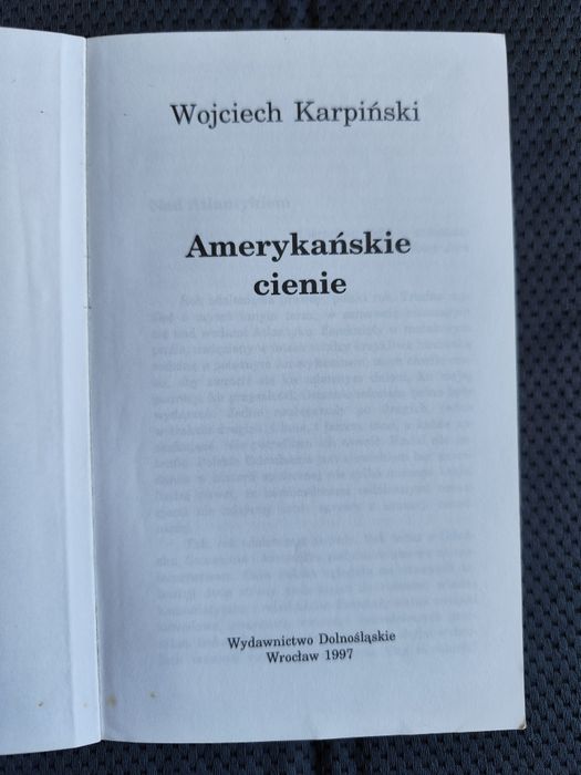 Amerykańskie cienie autorstwa Wojciecha Karpińskiego 1997 rok