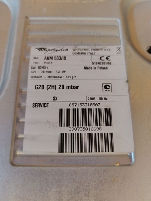 Whirlpool газова поверхня плита панель газовая варочная Whirlpool