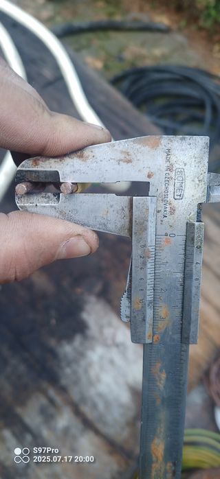 Kabel,przewód przemysłowy  5x3.5mm długość 4.4 m używany