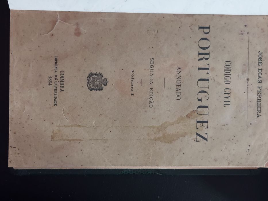 Código Civil Portuguez, 2ª edição, anotado, Prof. José Dias Ferreira