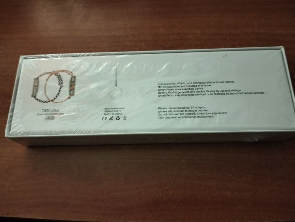 Smartwatch T800 Ultra Wireless Charging - Novo e Selado