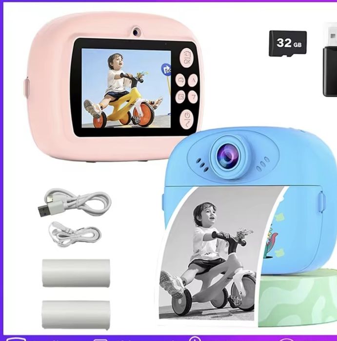 Дитячий фотоапарат з миттєвим друком, іграми та селфі. Різні моделі