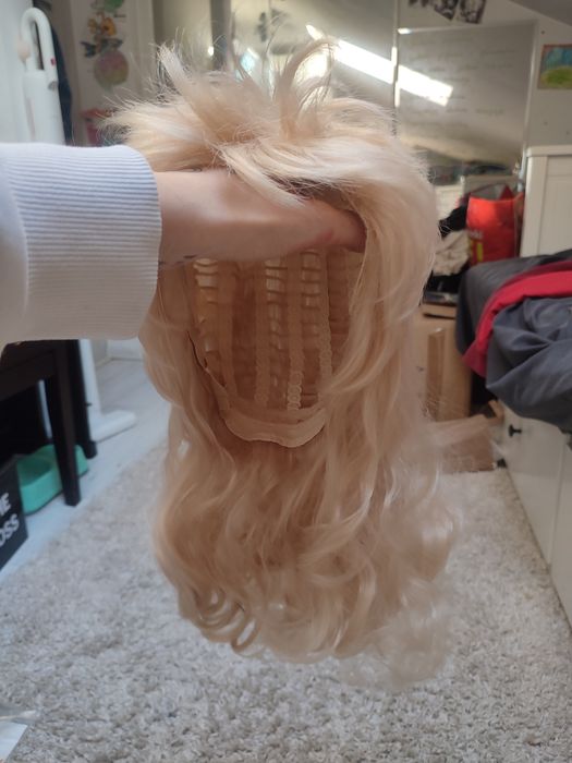 Peruka retro blond krótka uniseks rock WIG