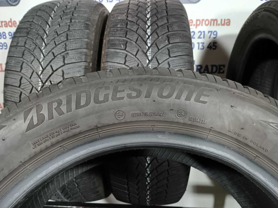 4 шт. 205/55 R16 Bridgestone Blizzak LM005 зимові шини б/у, 6 мм