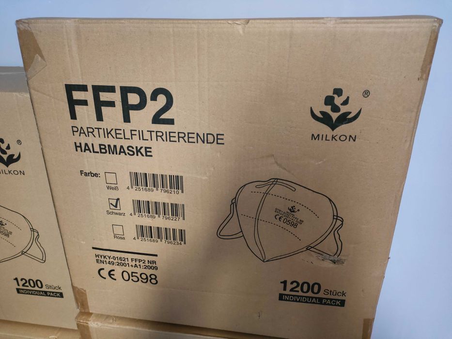 Maseczka FFP2 EN149:2001+A1:2009 - karton 1200 szt