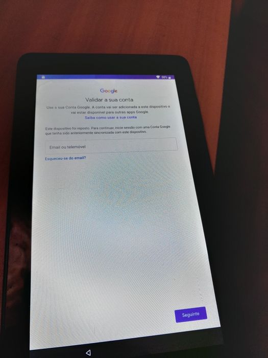 Tablet a trabalhar bem