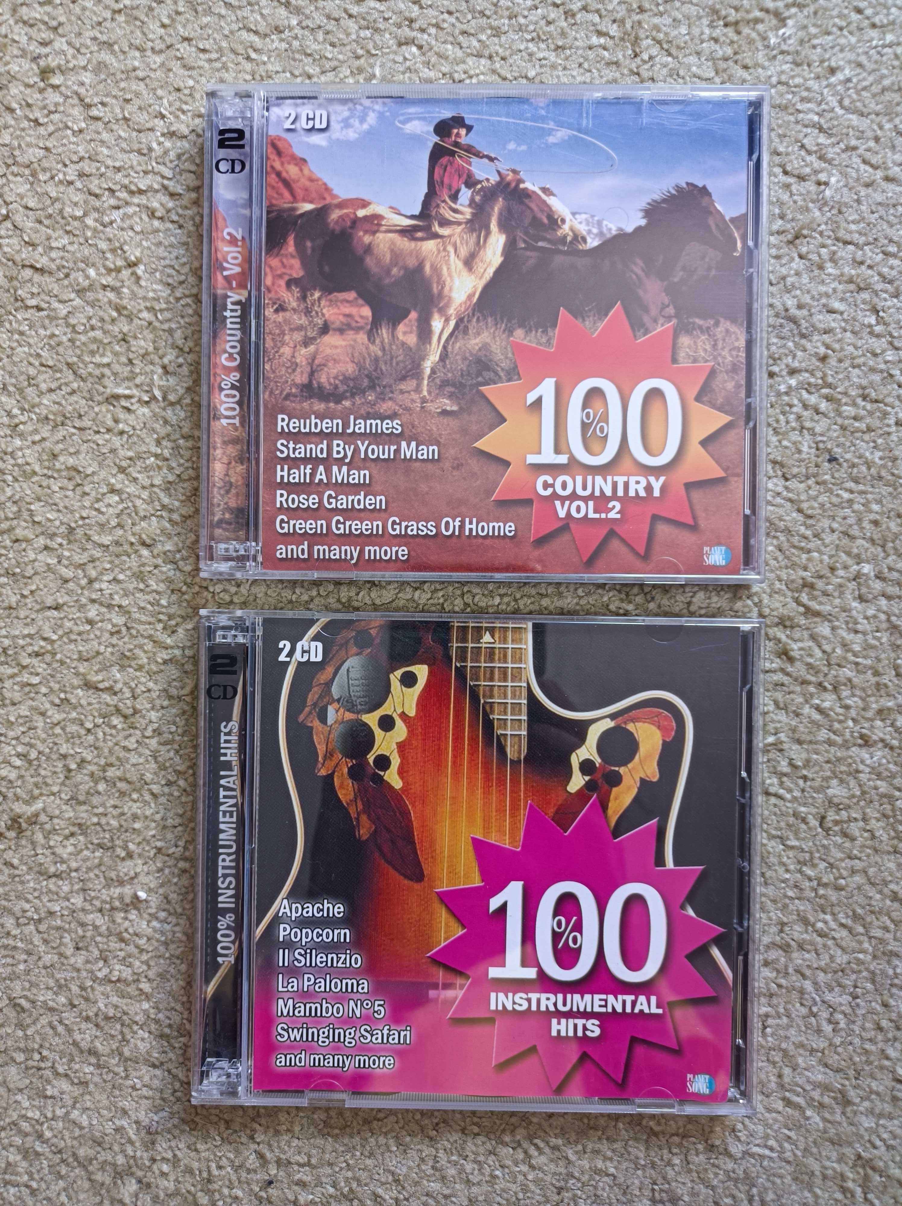Cds 100% Country vol.2 (2CD) - 100% Instrumental Hits (2CD) - 5€/lote