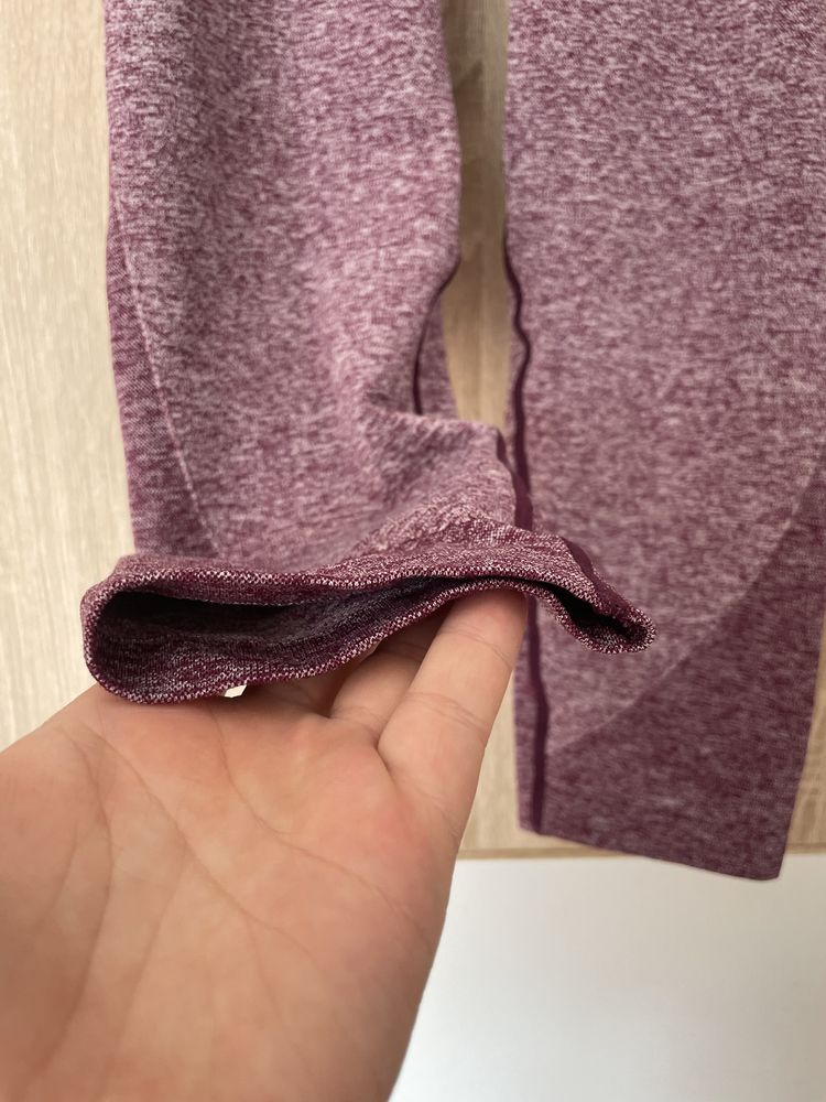 Legginsy GymShark XS różowe melanż hit viral damskie 3/4 połowa łydki