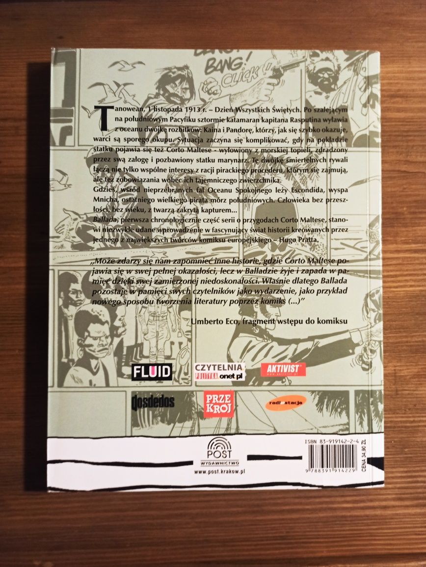 Corto Maltese - 1 - Ballada o Słonym Morzu Hugo Pratt Post