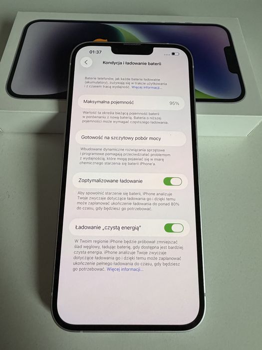 iPhone 14 Plus 128gb Purple Stan Idealny Bareria 95% od nowości