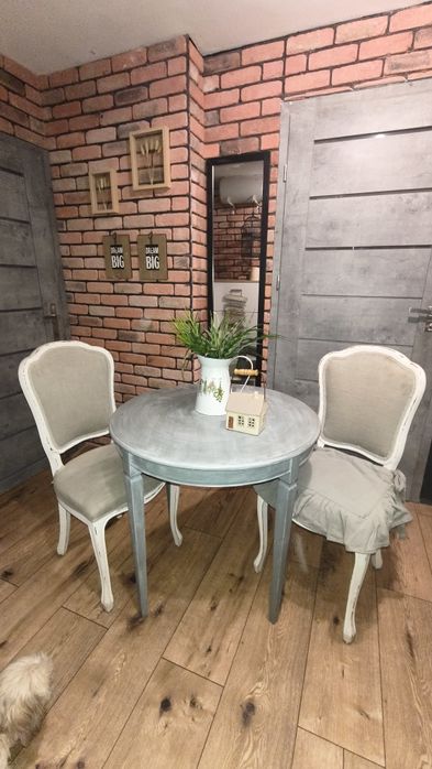 Sprzedam piękny rustikalny kpl stół z krzesłami