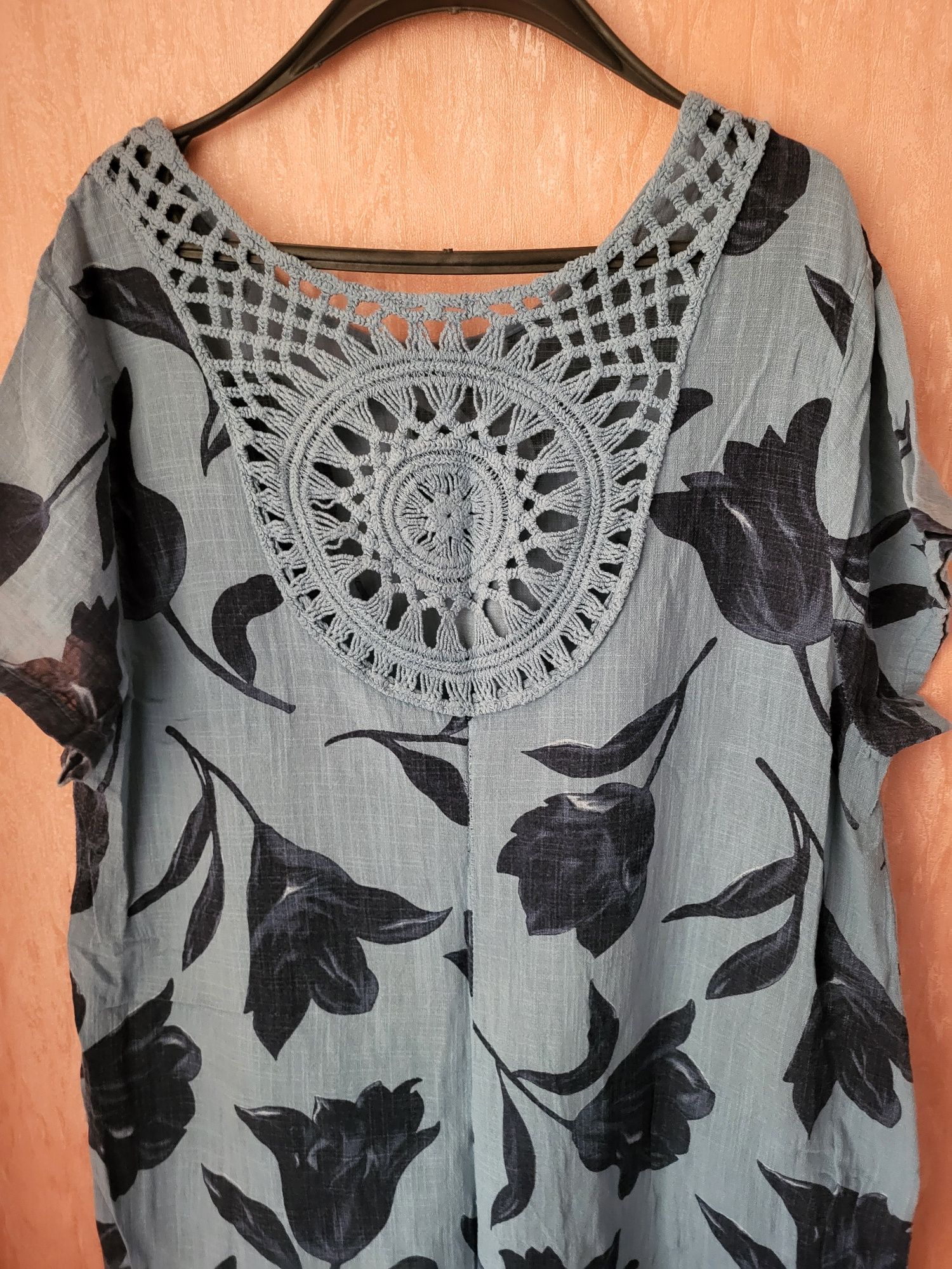 Платье cotton 100% с карманами оверсайз XL-XXL