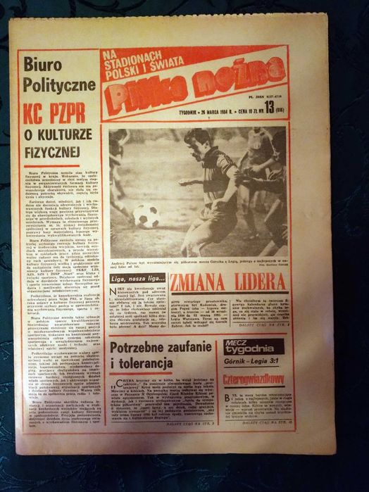 Tygodnik Piłka Nożna Nr.13 - 1985 r.