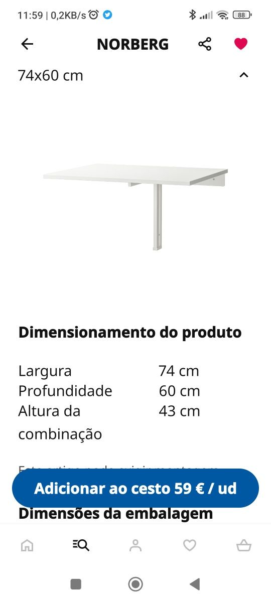 Mesa e cadeira ikea