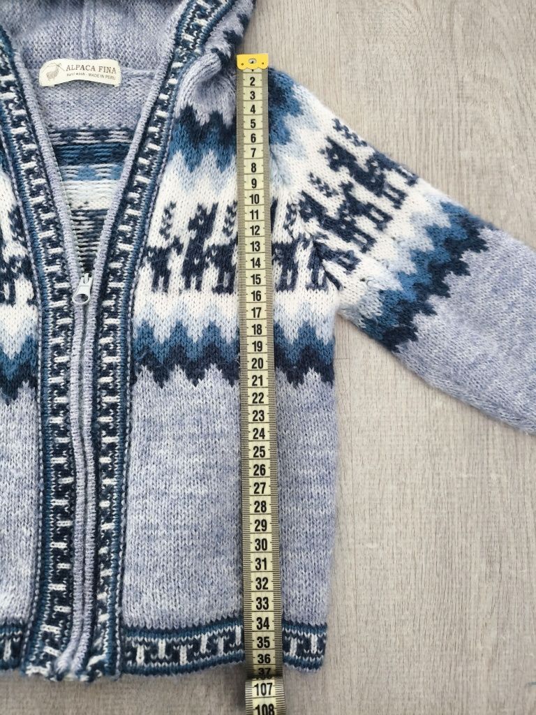 Orginalny sweterek baby alpaka z Peru