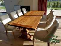 Stół dębowy masywne rzeźbione nogi Classico Manufaktura Holz & Wood