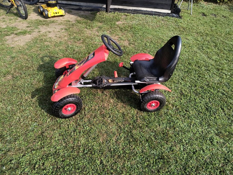 Gokart na pedały dla dziecka, pompowane koła