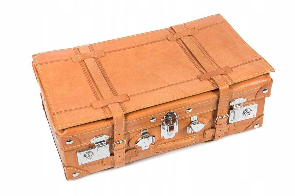 NOWA Torba Walizka skórzana Retro Vintage PRL 53x31cm