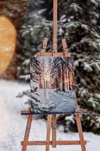 Картина «Зимовий ліс», зимовий пейзаж, пейзаж .